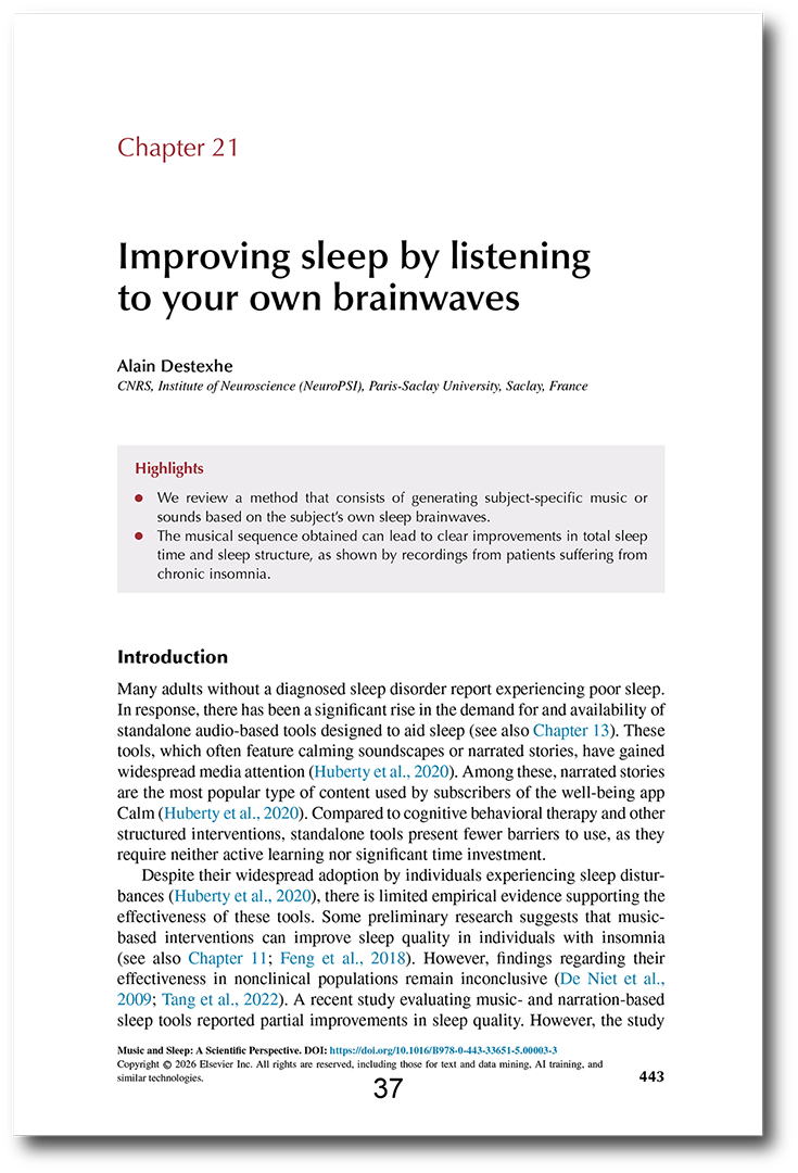 Chapter 21 page from Music & Sleep